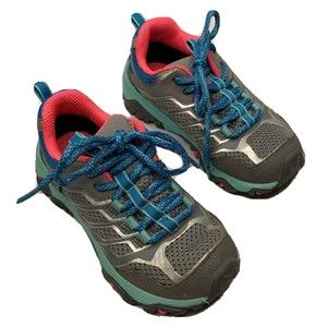 Merrell Kids Moab FST Waterproof Low Shoes Sz 11M Gray Blue MK160889 Athletic